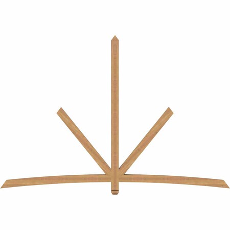 Ekena Millwork Alberta Timber Gable Bracket, Western Red Cedar, 108"W x 72"H x 3 1/2"D x 3 1/2"F, 16/12 Pitch GBW108X72X0404ALB00SWR